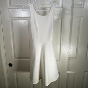 Francescas White Spaghetti Strap Dress with Pockets - Small